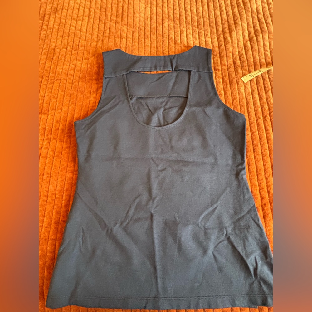 Sleeveless Navy Top